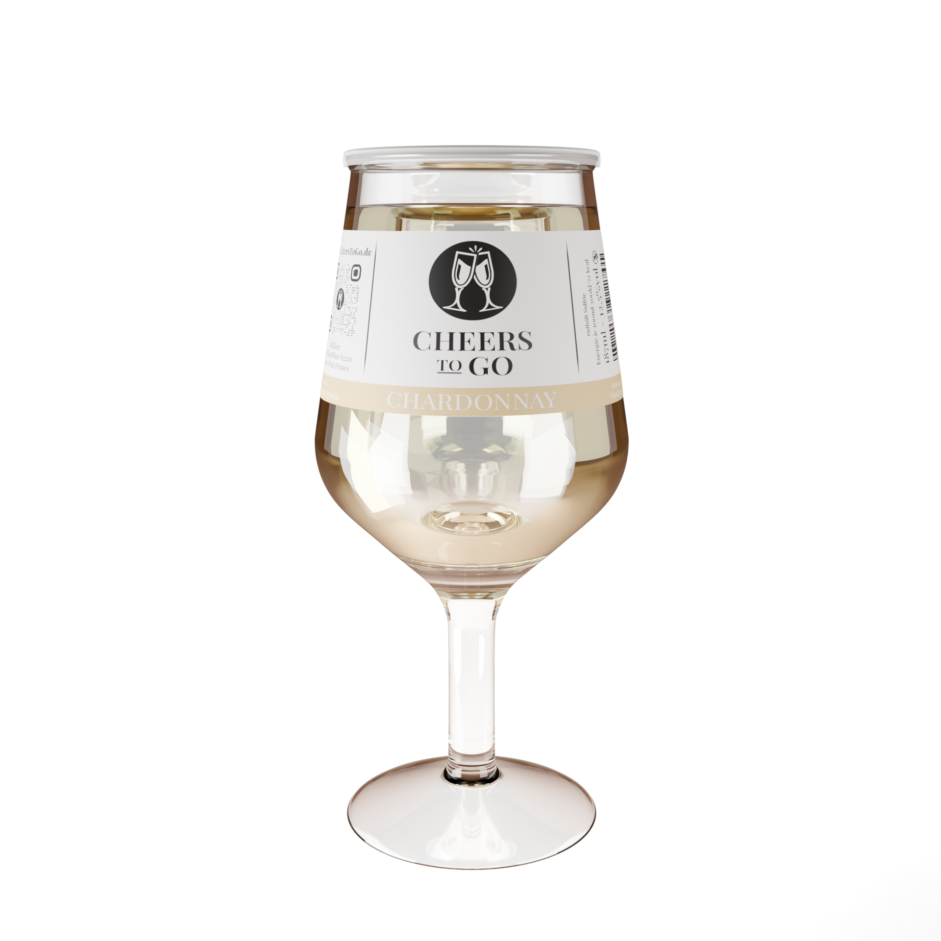 Cheers To Go Chardonnay Wein mit Stiel