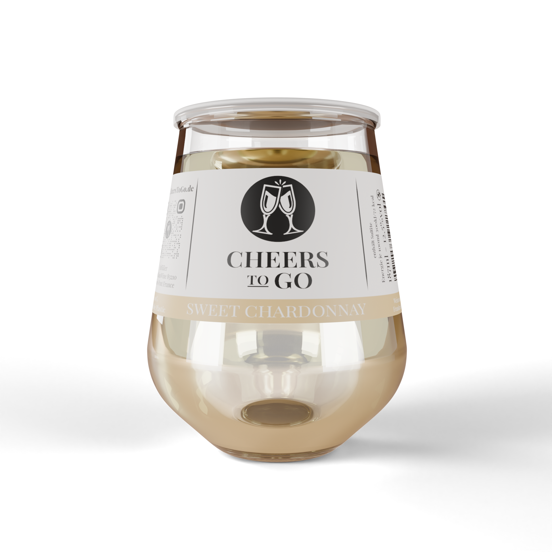 Cheers To Go sweet Chardonnay Wein ohne Stiel