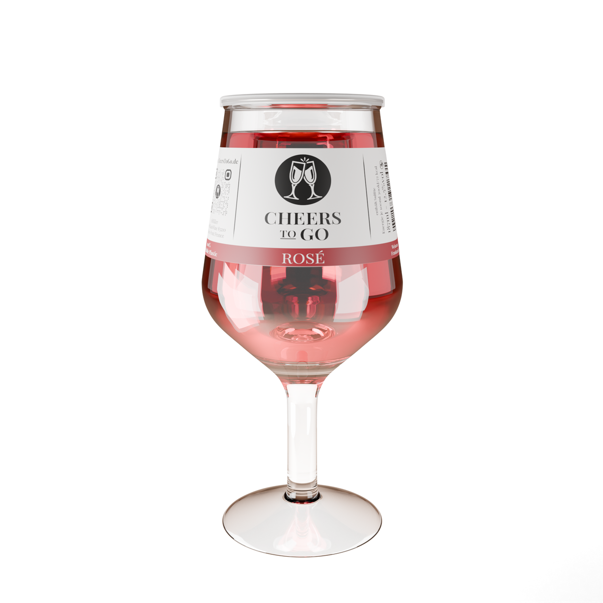 Cheers To Go Rose Wein mit Stiel