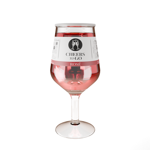 Cheers To Go Rose Wein mit Stiel