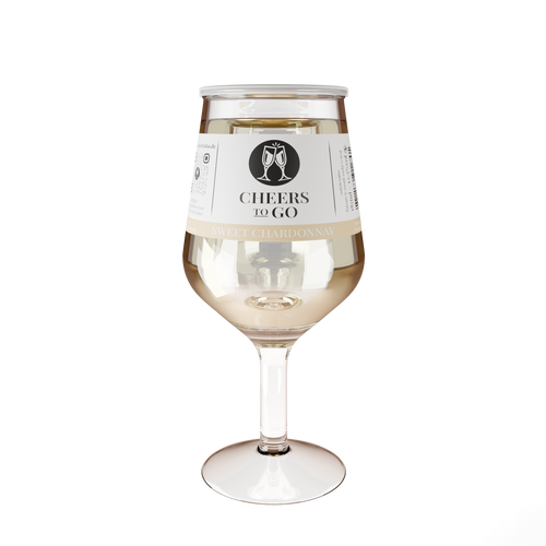 Cheers To Go sweet Chardonnay Wein mit Stiel